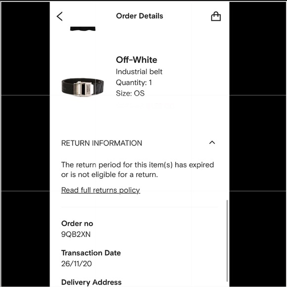 SOLDOUT online off-white industrial belt